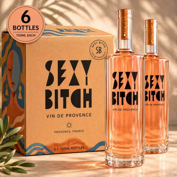 case of six sexy bitch wines