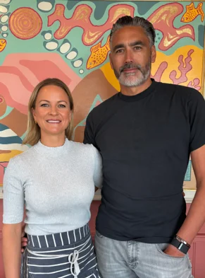 Howard Spooner and executive chef and artist Olivia Brinkley